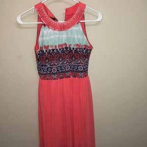 Bright-colored Maxi dress